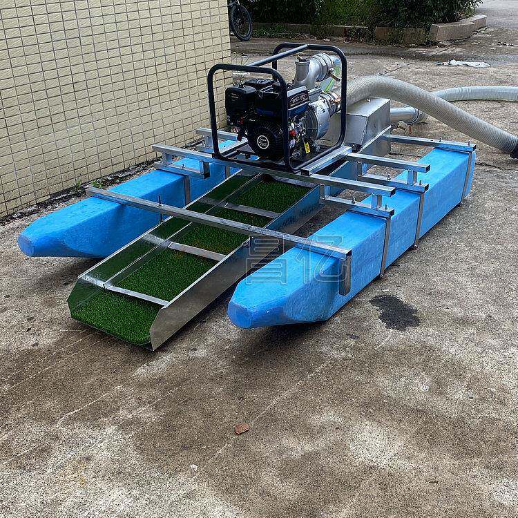 户外便携虹吸式淘金船设备洗金溜槽河底强吸自动上料机泵吸式