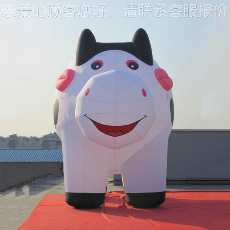 充气通卡气模祥物开业活动大型仿真奶牛吉模传型广6050告宣固定气
