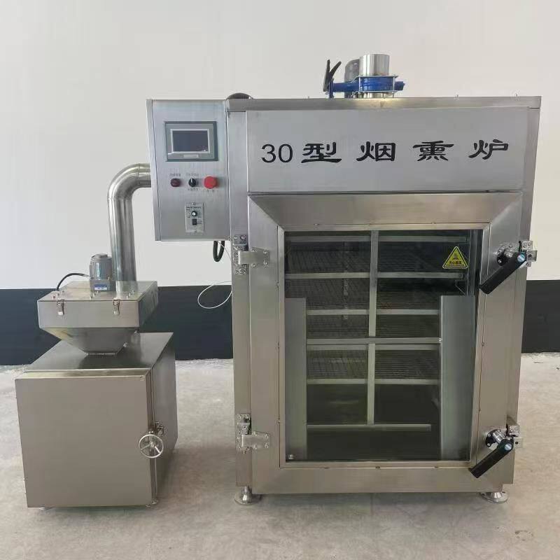 大型烟熏炉1000型风干鸡牛肉干熏烤炉操作流程简单全自动烟熏机