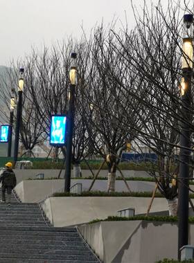 山东厂家定制5g物联网太阳能智慧路灯4g智能景观LED显示屏庭院灯