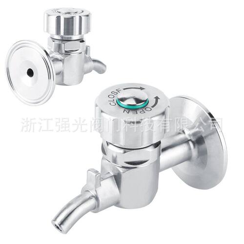 精酿啤酒发酵罐卫生级取样阀，316不锈钢啤酒取样阀，304 卡箍式