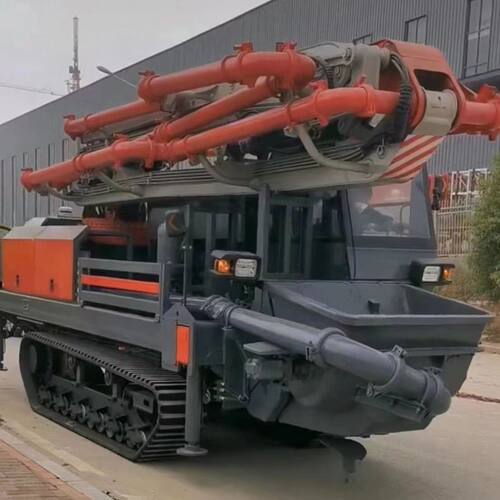 履带式天泵车 履带臂架泵车 caterpillar concrete pump 压路机