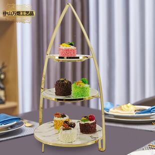 台客厅家用几多层蛋糕甜品展示架下茶午茶点心蛋糕盘子展甜品前示