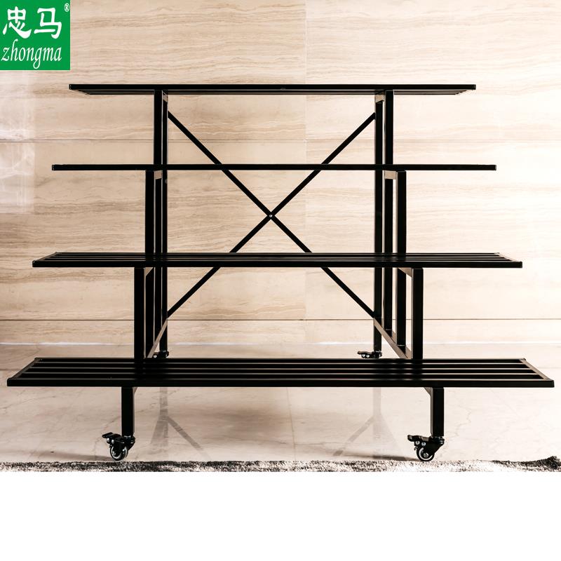 #可zhongma/室外阳台带铁轮艺多万层阶梯户外移动花JVN架带向