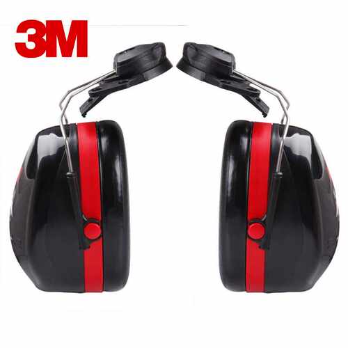 3M H10P3E挂安全帽式耳罩防噪音专用隔音建筑工地工厂防护耳罩