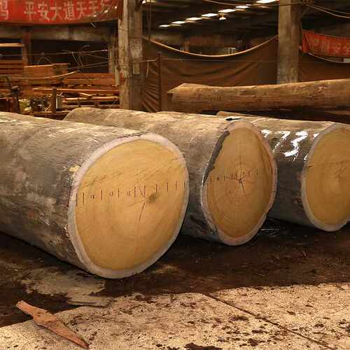 印尼菠萝格原木菠萝格古建圆柱户外园林古建木方防腐木