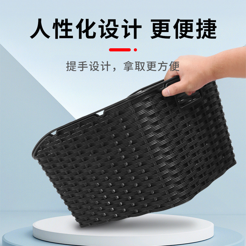 自行车后车筐车后蓝子后座架置物筐菜篮子后面装书包篓子加大框斗