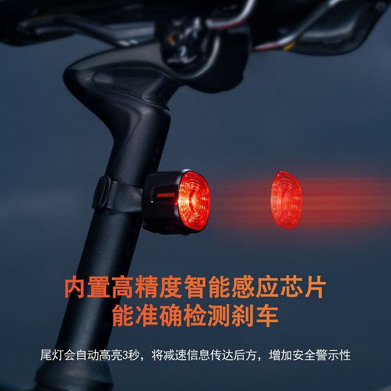 路迈威骑行灯自行车前灯尾灯组合强光手电筒防水防雨夜骑安全装备