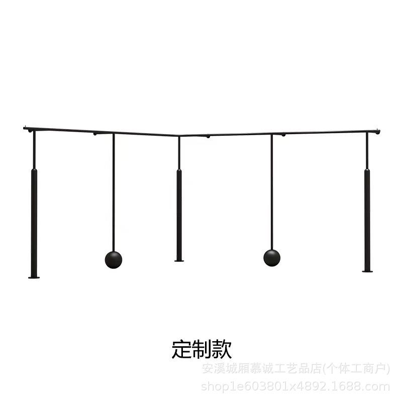 服装店新款展示架上墙陈列架铁艺烤漆黑色落地架男女装店货架专用