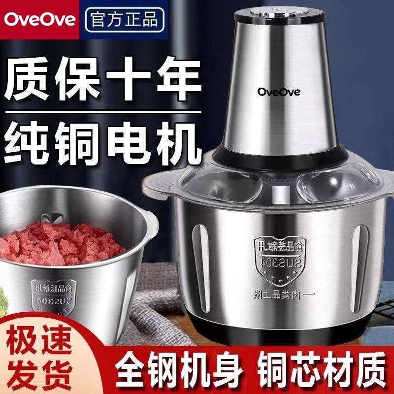 外贸爆款纯铜电机不锈钢304电动绞肉机家用和面多功能料理蒜泥碎