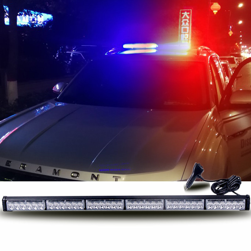 超亮车载led长条棍子灯警示灯中网爆闪开道灯强磁吸顶灯吸盘式