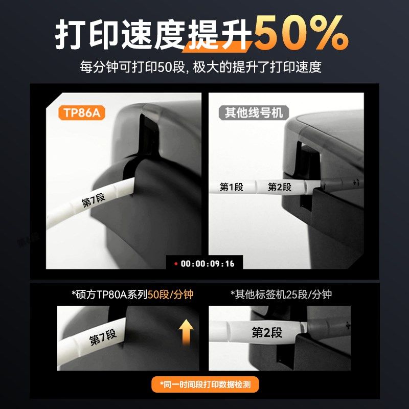 硕方高速线号机TP80A/86A线号打印机硕方号码管打印机朔方电线电