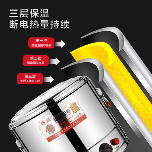 商用煮面锅电煮小型烫粉炉电热熬汤桶早餐店平底锅烫菜麻辣烫专用