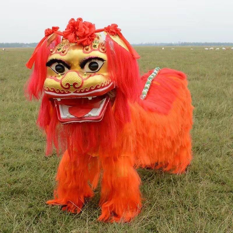 舞狮道具北狮整套成年高档双人北京舞狮子头的道具舞狮子狮子道具