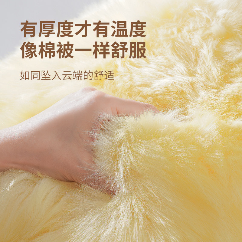 纯羊毛汽车坐垫冬季毛绒车垫冬天保暖皮毛一体座垫后排座椅毛垫子