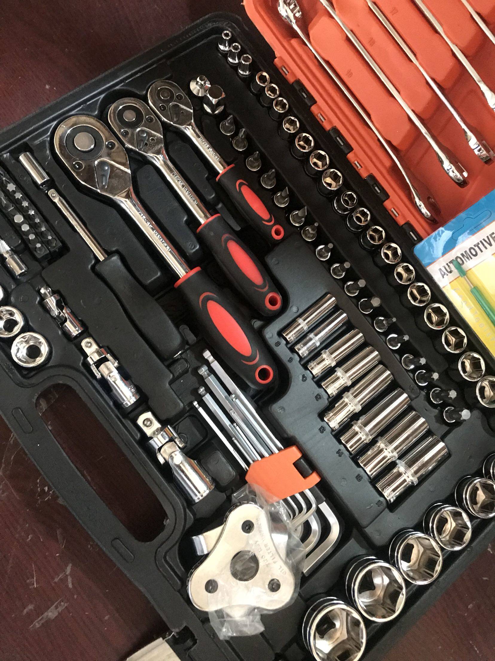 络钒钢121件套汽修工具套装汽车维修组套120+1件套筒扳手组合工具