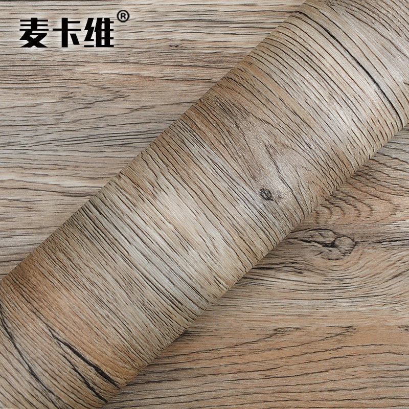 仿木纹翻新桌面原木门厨房橱柜子家具贴纸防水3D立体自粘墙纸贴皮