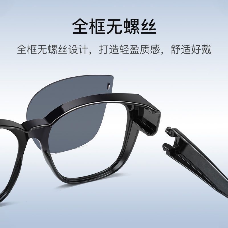 折叠墨镜女款可套近视镜大框偏光镜男士开车太阳眼镜防紫外线