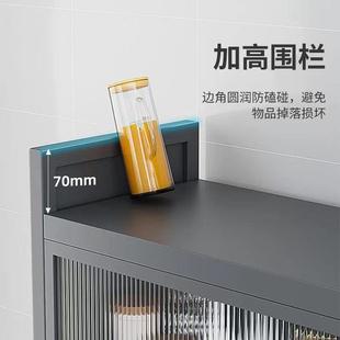 碗柜厨房置物架落地多层储物柜收纳橱柜微波炉柜子多功能烤箱餐边