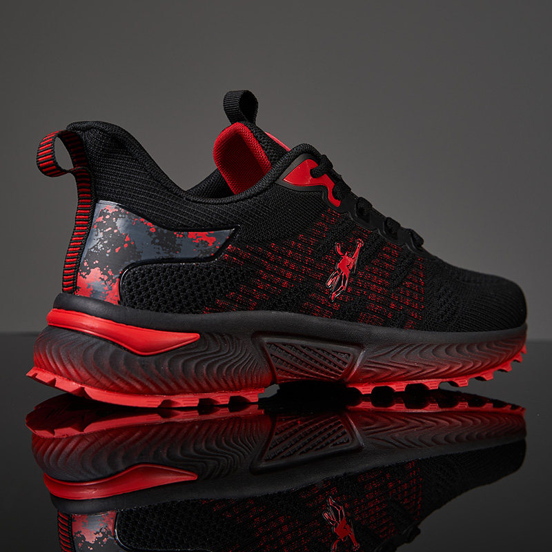 全新正品乔丹格兰夏季男鞋透气网面休闲红色本命年旅游防臭运动鞋