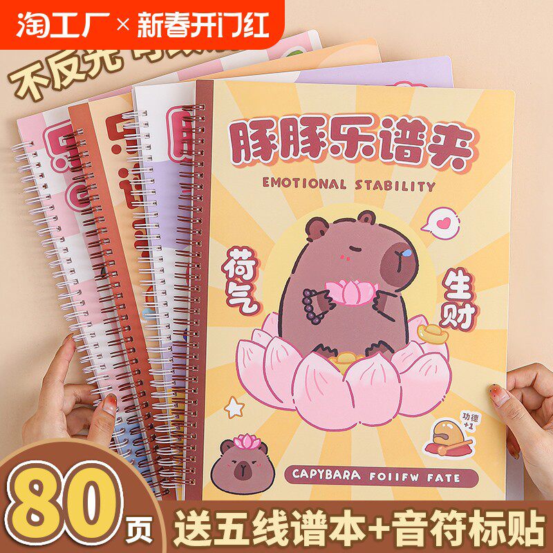 乐谱夹可修改a4谱夹歌谱琴谱文件夹展开式不反光架子鼓钢琴谱