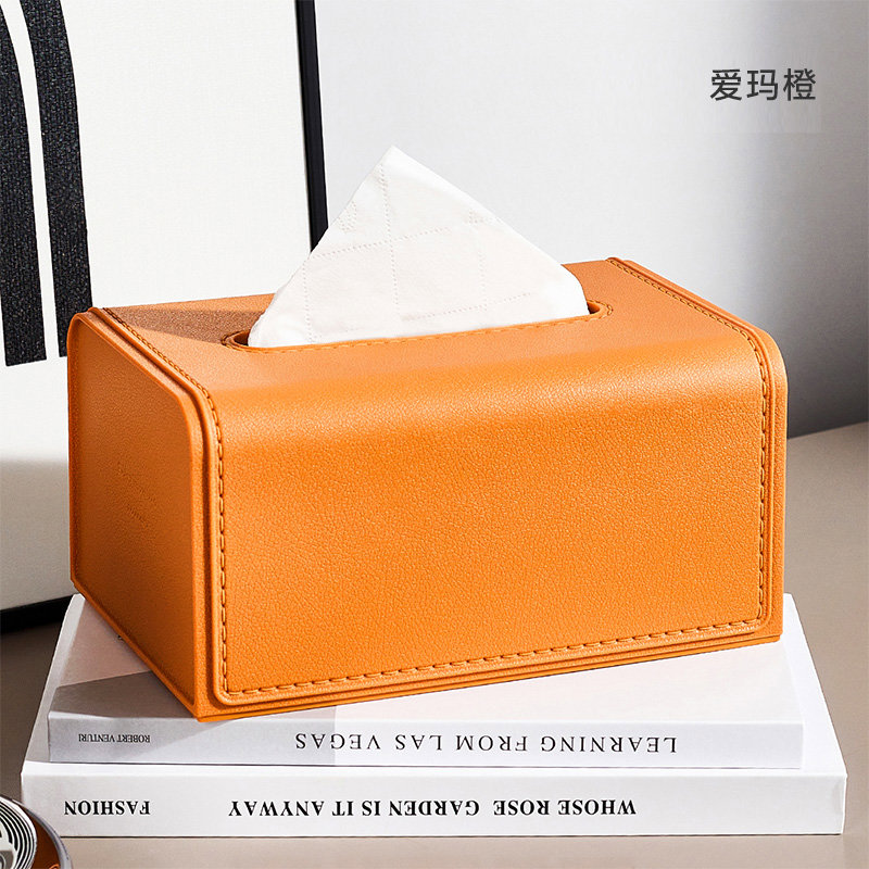 帅仕弹簧纸巾盒客厅高档轻奢茶几收纳盒卧室桌面创意网红抽纸盒子