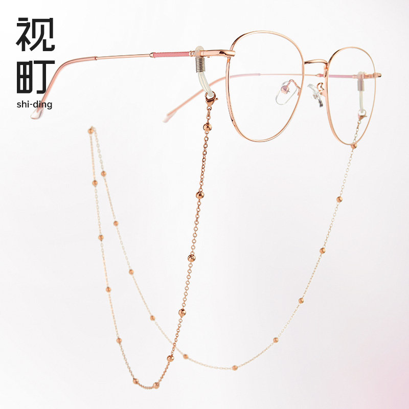 眼镜链条女国风复古时尚网红潮人挂脖明星款挂链防掉玫瑰金不