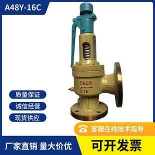 立特铸钢安全阀A48Y-16C/25C/40C/64C 不锈钢弹簧式蒸汽A41Y A4