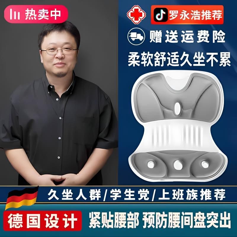 【罗永浩推荐】BKI人体工学护腰坐姿椅腰部支持靠背垫上班久坐不