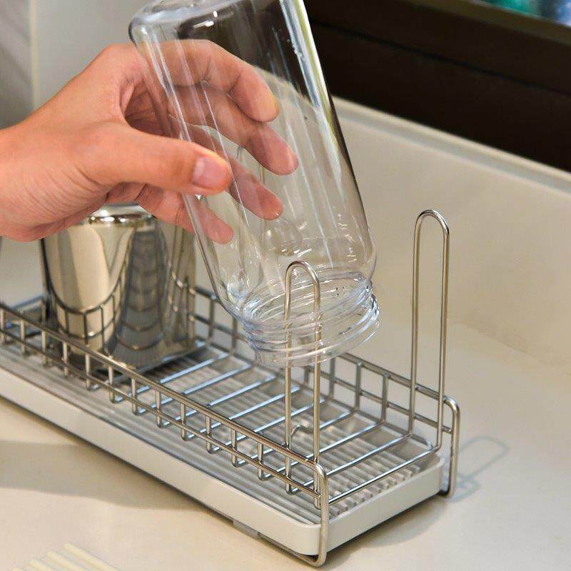 304不锈钢沥水杯架倒挂家用餐桌台面保温茶杯子收纳晾奶瓶置
