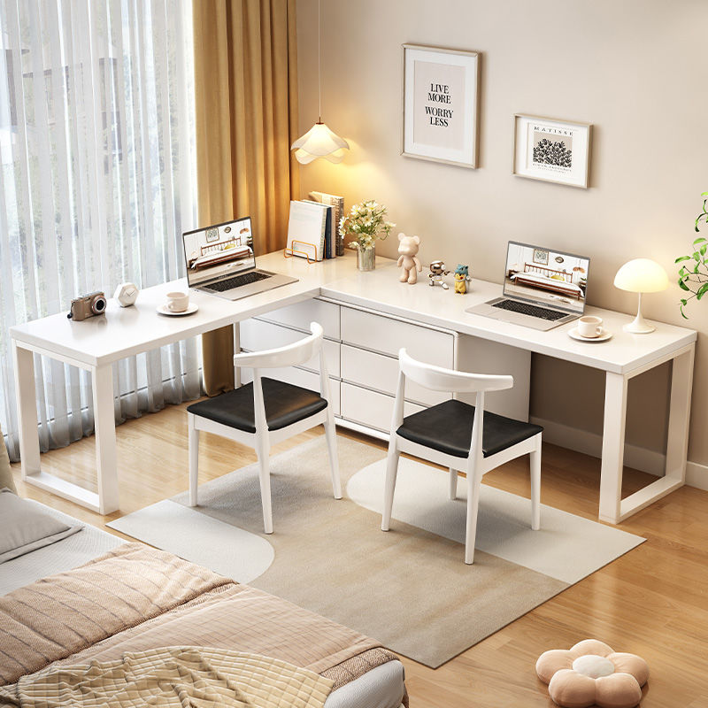 实木旋转斗柜简约木制可伸缩书桌梳妆台卧室双人写字办公E1级书桌