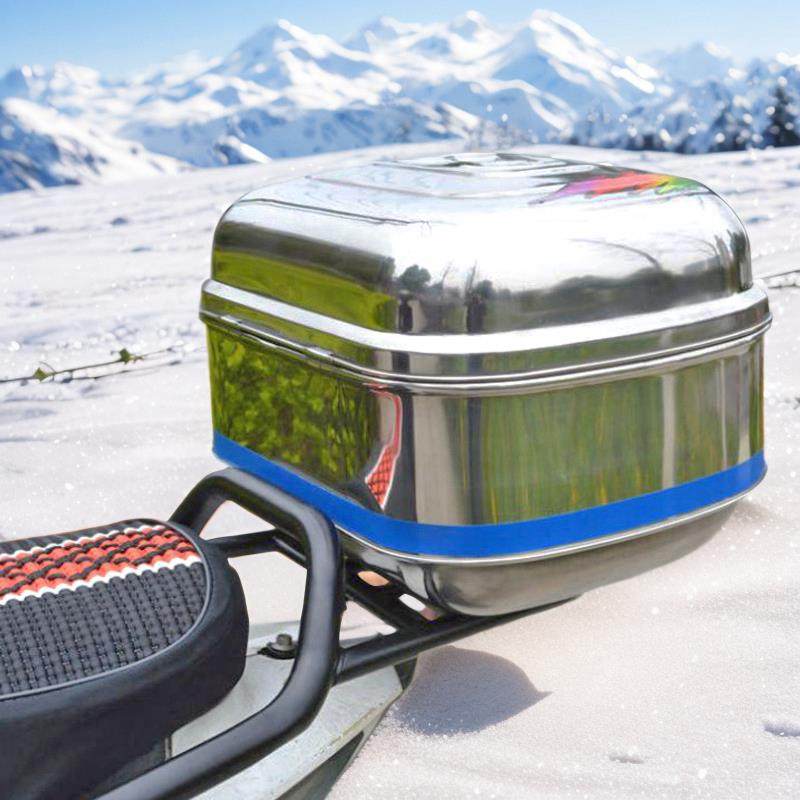 摩托车不锈钢尾箱踏板车后备箱特大号电动车工具箱带锁储物箱