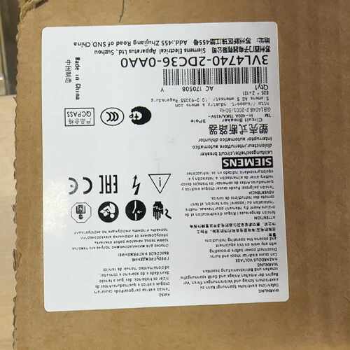 塑壳断路器 3VL4740-2DC36-0AA0 3V~询价