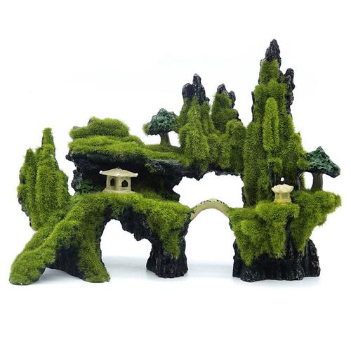 水族世界造景仿真水草鱼缸装饰摆件 假山套装 仿真假山造景