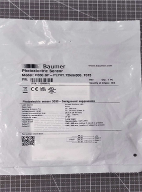 (询价)Baumer堡盟 O330.GP-PLPVT.72N/H00