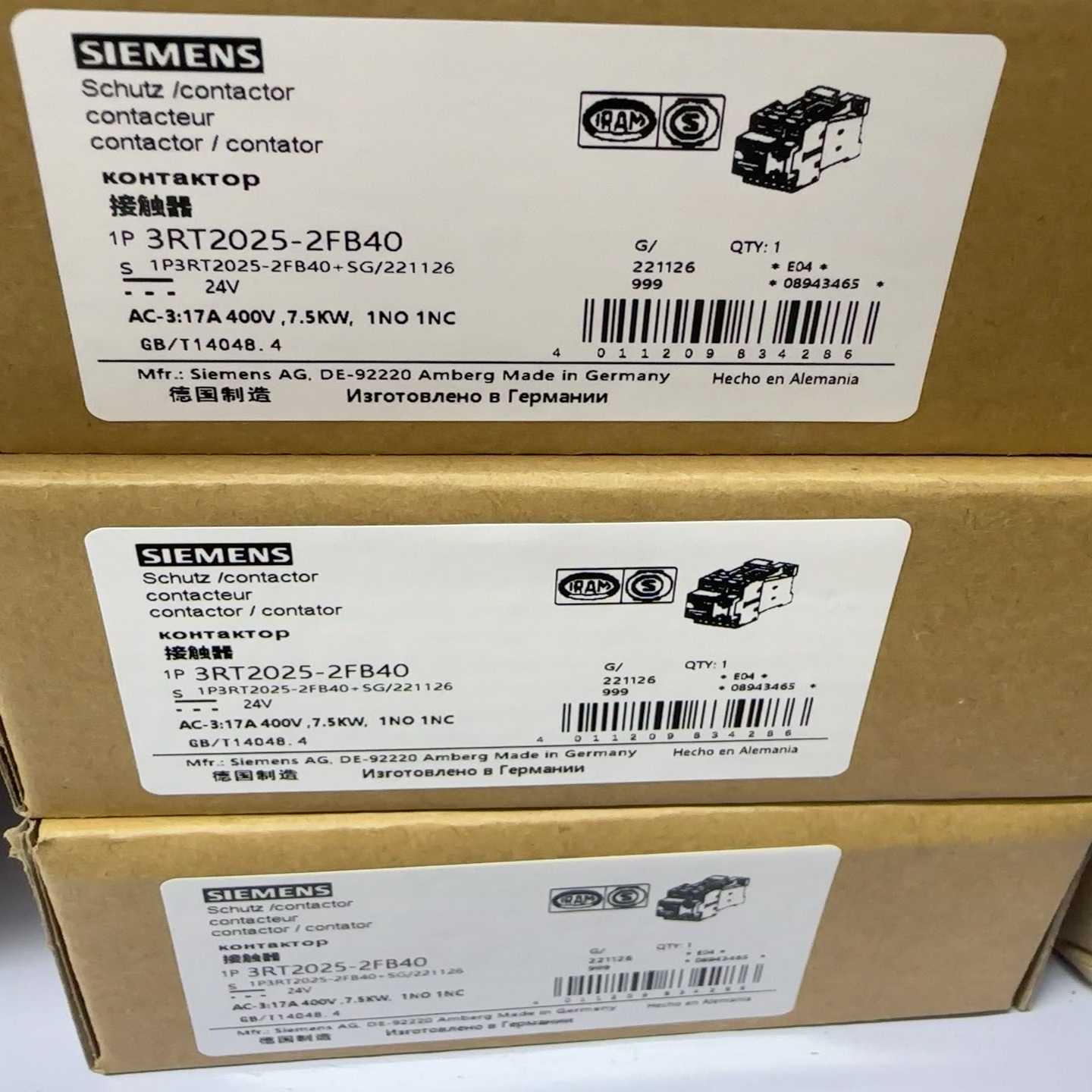 (询价)接触器 3RT2025-2FB40