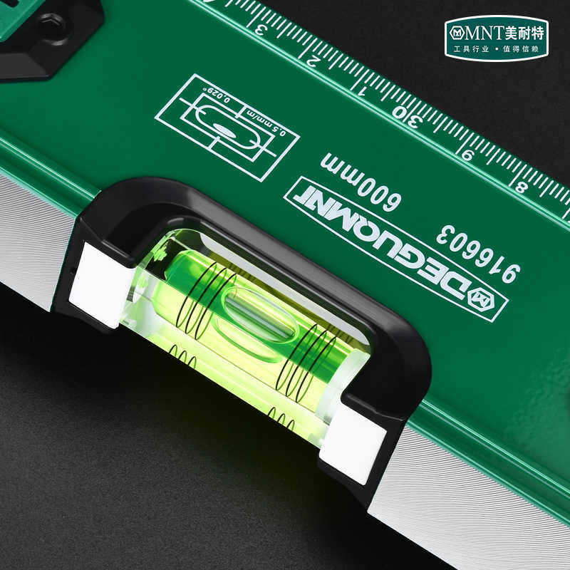 美耐特高精度铝合金水平尺带刻度强磁靠尺迷小型多功能测量水