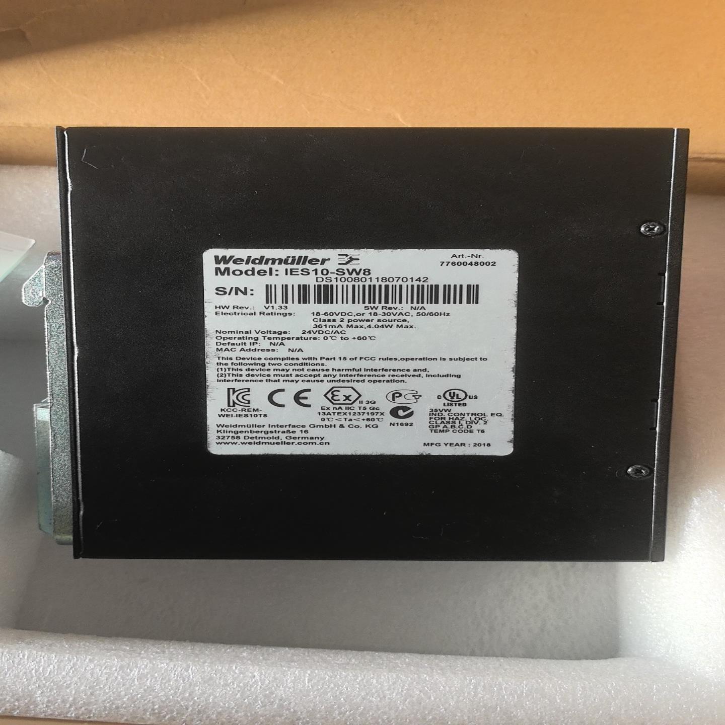 询价魏德米勒交换机7760048002一台，全新原包，成色如图，议价