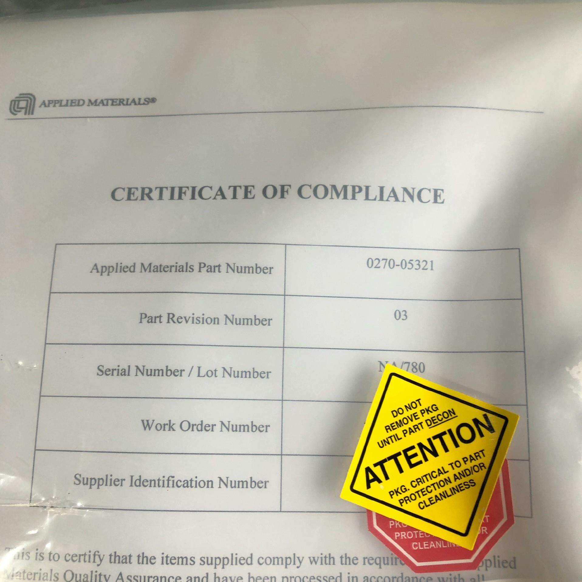 AMAT 0270-05321 TOOL LCF CALIB（gg设备）