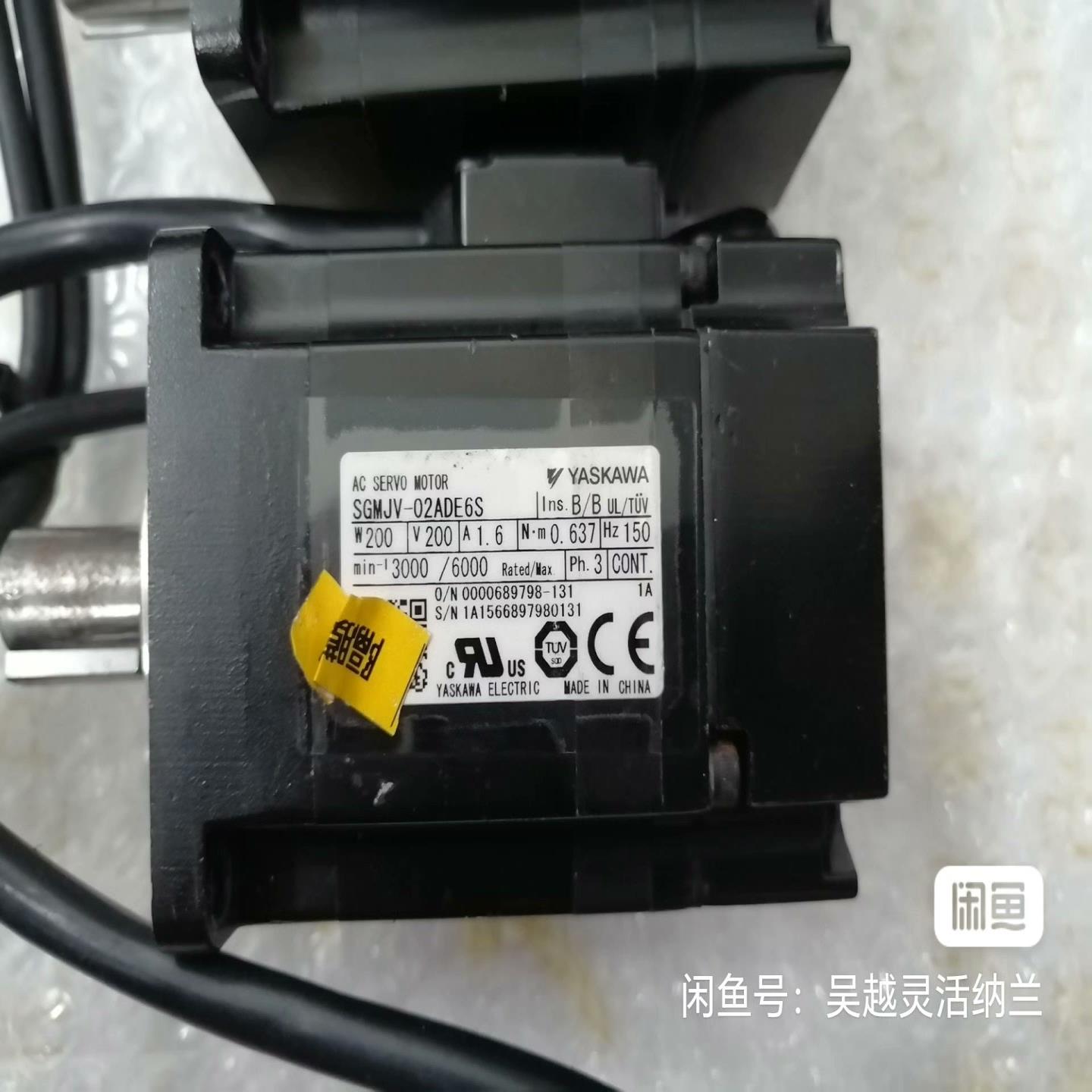 SGMJV-02ADE6S安川电机200W,有3台,实物图片~询价