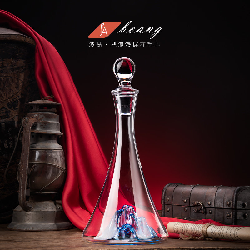 家用冰山红酒醒酒器奢华高档分酒量酒器聚餐水晶玻璃艺术快速