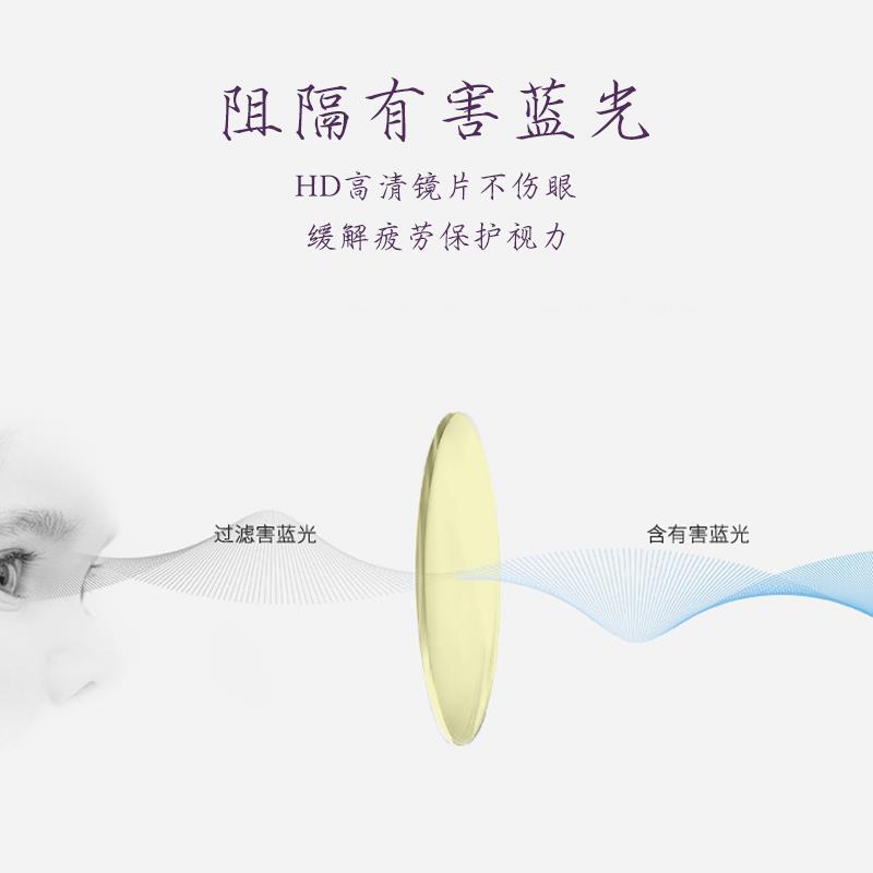 防蓝光辐射眼镜近视镜女款可配度数眼镜框平面镜护眼眼睛平光镜