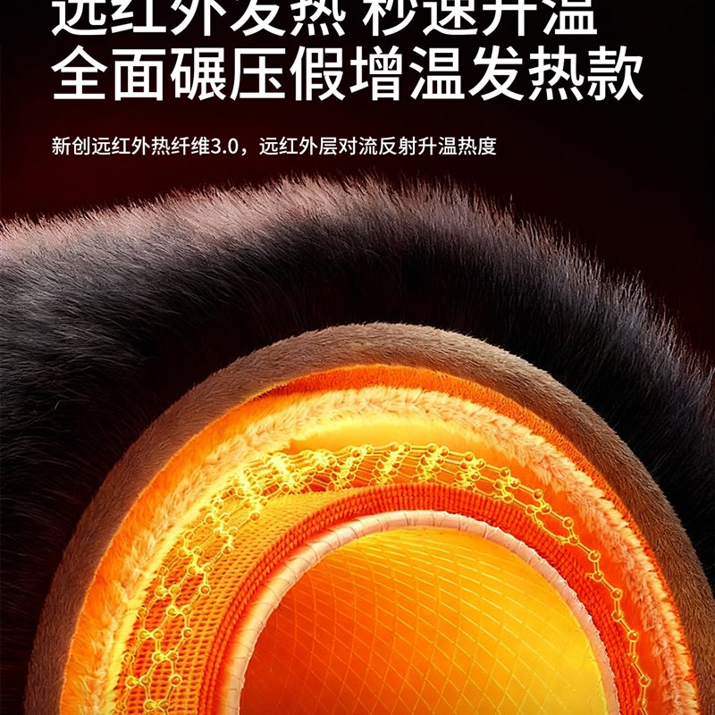 汽车方向盘套冬季加热女士高级感毛绒保护套2025新款短绒通用把套