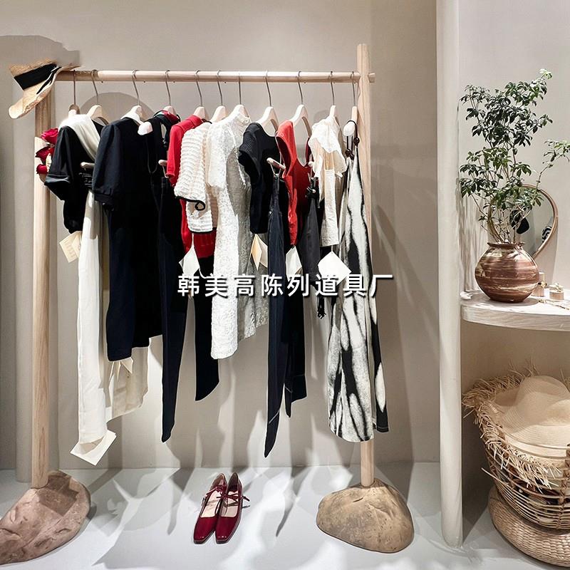 实木服装架落地中岛架服装店展示架女装店铺专用衣服架子陈列架男