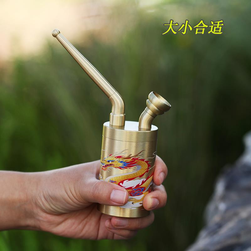 档纯黄铜水烟壶礼品烟具礼盒装葫芦创意水烟斗水烟筒