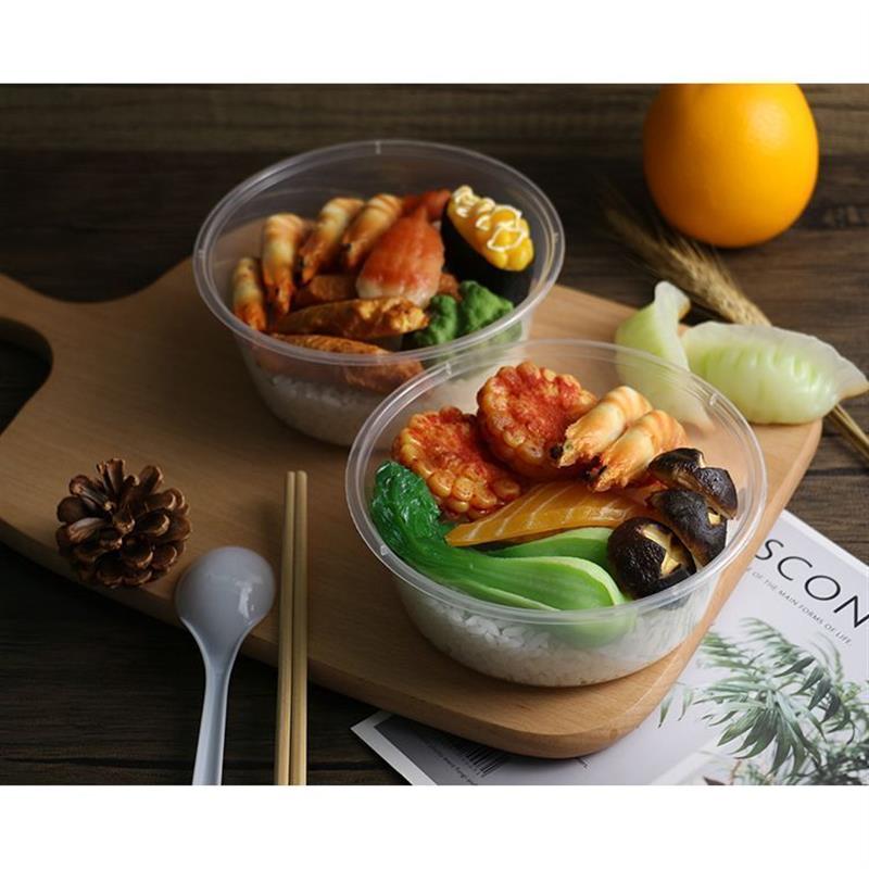 长方形一次性餐盒黑色塑料外卖打包快餐便当耐热饭盒加厚带盖商用