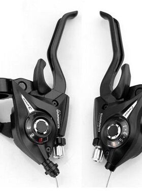 自行车山地车刹车把变速器自行车连体指拨21速24速左3速右7速8速