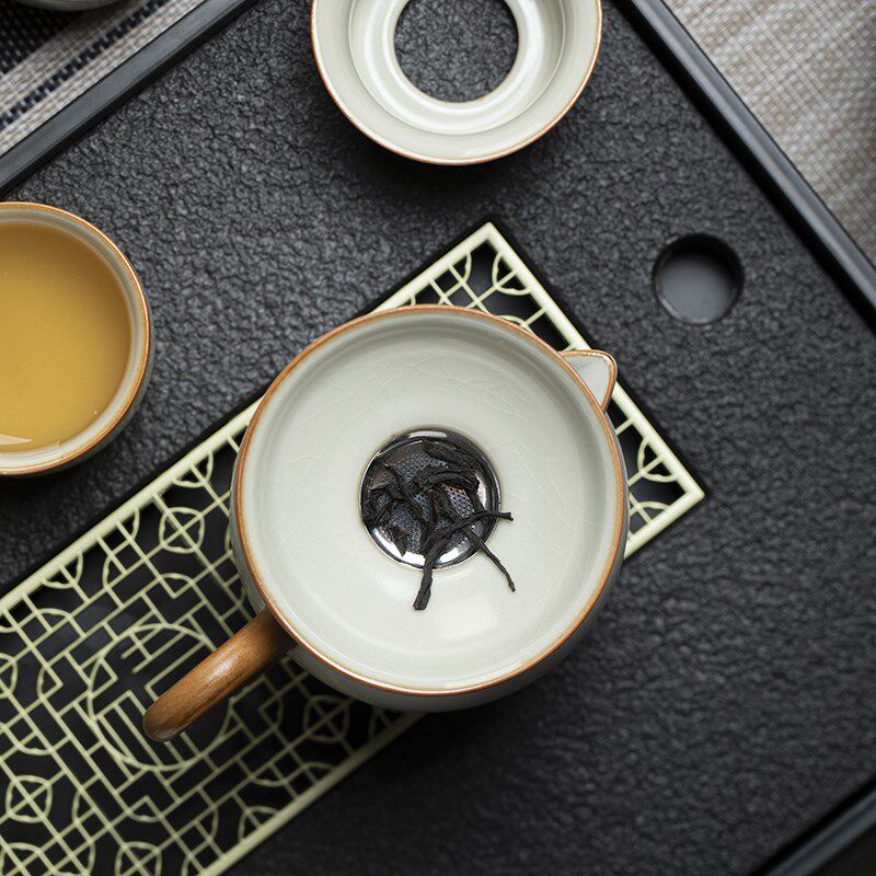 汝窑瓷器茶具套装2024新款轻奢高档茶壶茶杯泡茶器盖碗茶台一整套
