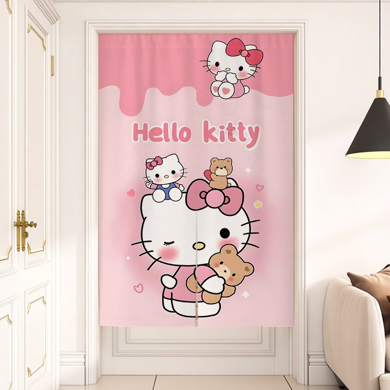 HelloKitty门帘女生卧室房间家用遮挡帘kt猫可爱卡通儿童房隔断帘