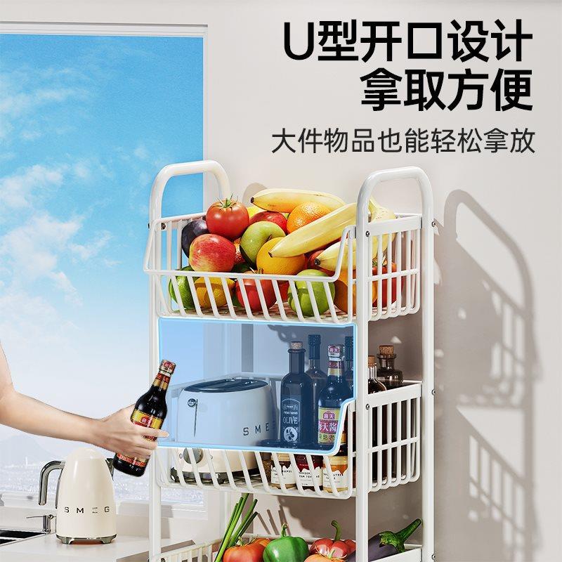 厨房置物架菜篮子落地多层放菜筐多功能小推车家用果蔬储物收纳架